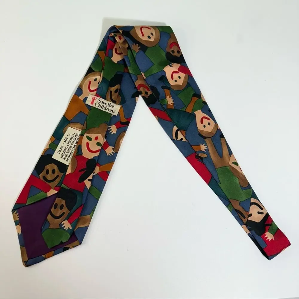 Save The Children‎ Dana Age 12 Helping Children And Their Families Tie Mens OS